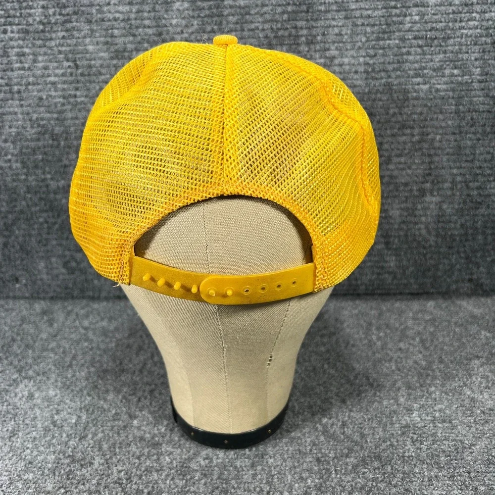 Vintage Pepsi Challenge Cap Hat Mens Snap Back Yellow Mesh Trucker 1980s